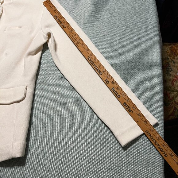 BANANA REPUBLIC WASHABLE COTTON BLEND BLAZER MEDIUM IVORY - Picture 9 of 10